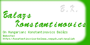balazs konstantinovics business card