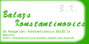 balazs konstantinovics business card